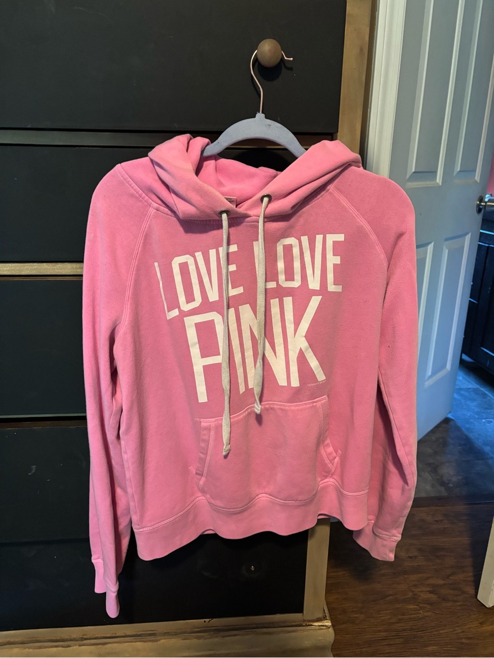 PINK Victoria's Secret Pink 'LOVE LOVE PINK' Pullover Hoodie - Pink